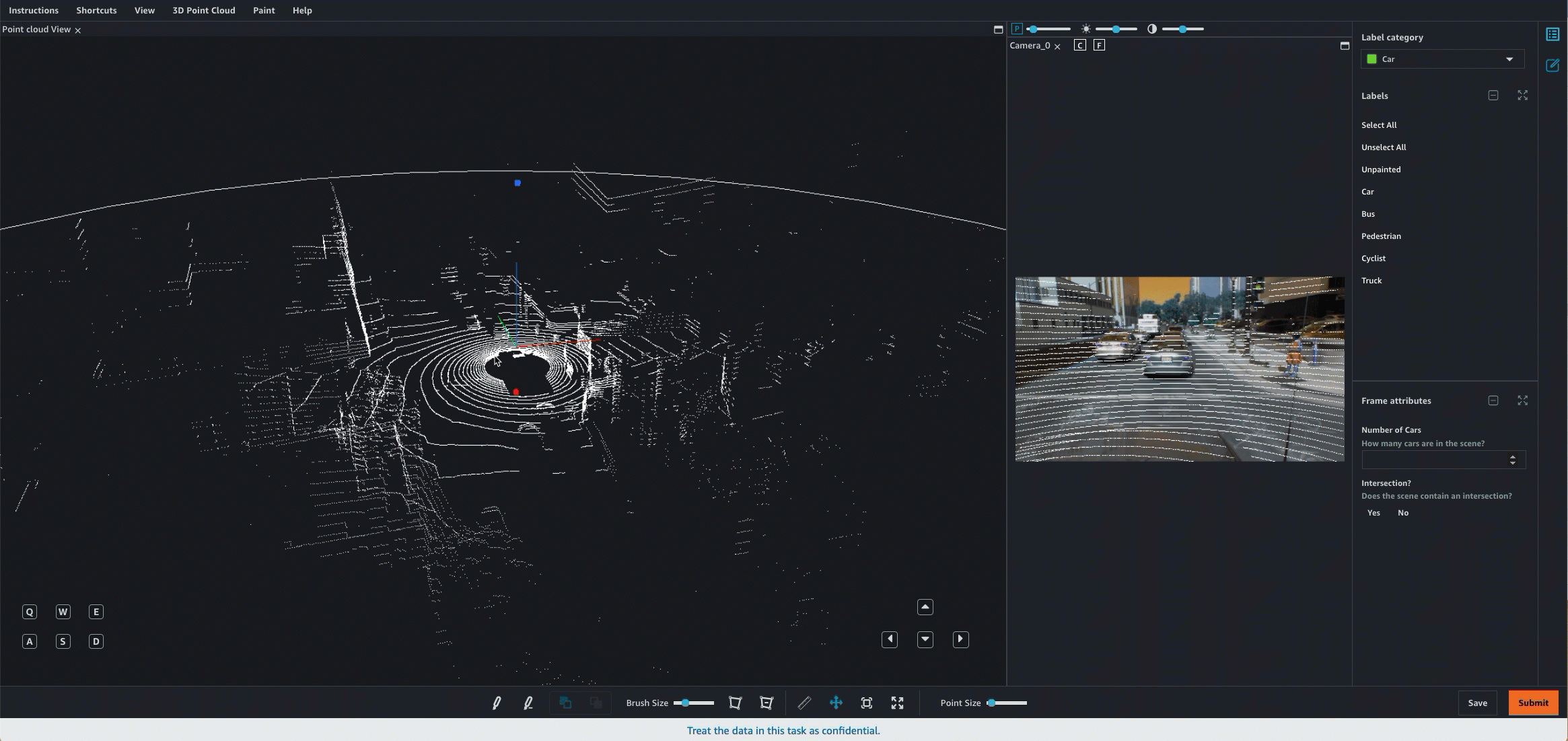 Gif montrant comment les travailleurs peuvent utiliser ensemble le nuage de points 3D et l'image 2D pour peindre des objets.