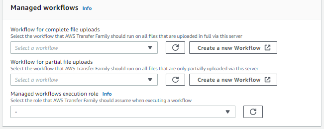 Le volet Workflows gérés, qui affiche tous les paramètres effacés.