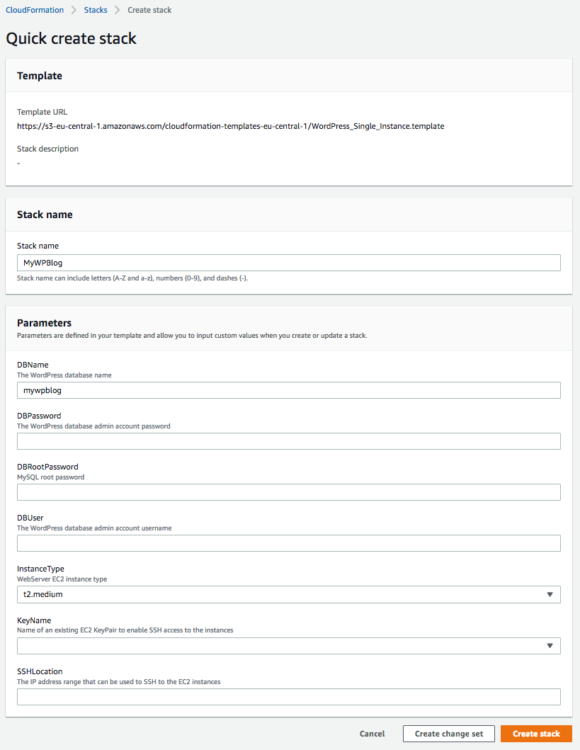 Parameter diisi sebelumnya dengan nilai-nilai dari string URL kueri.