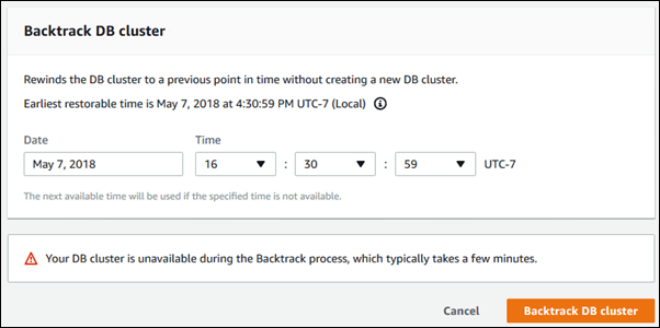 Klaster DB backtrack