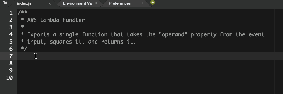 Contoh fitur generasi fungsi penuh.