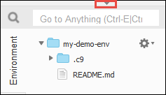 Menampilkan bilah menu lagi di AWS Cloud9 IDE