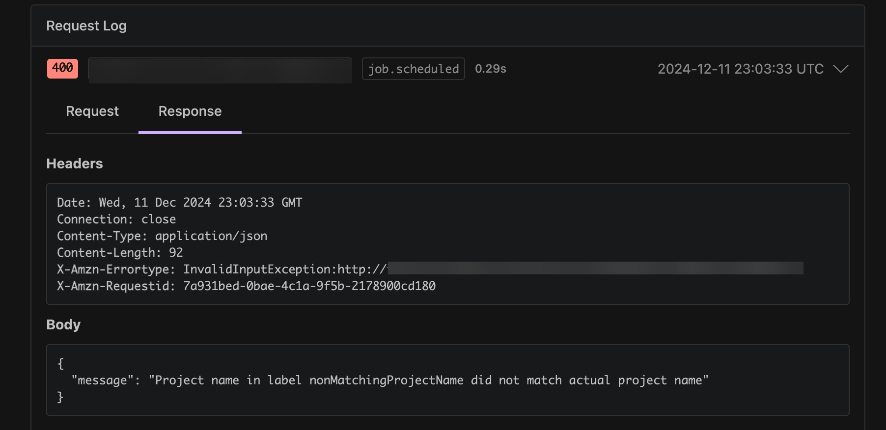 Tanggapan untuk webhook.