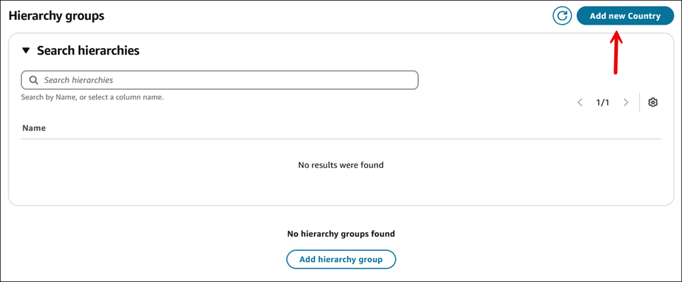 Bagian Hierarchy groups, tombol Add new Level1.