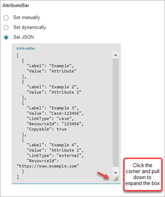 Parameter input.