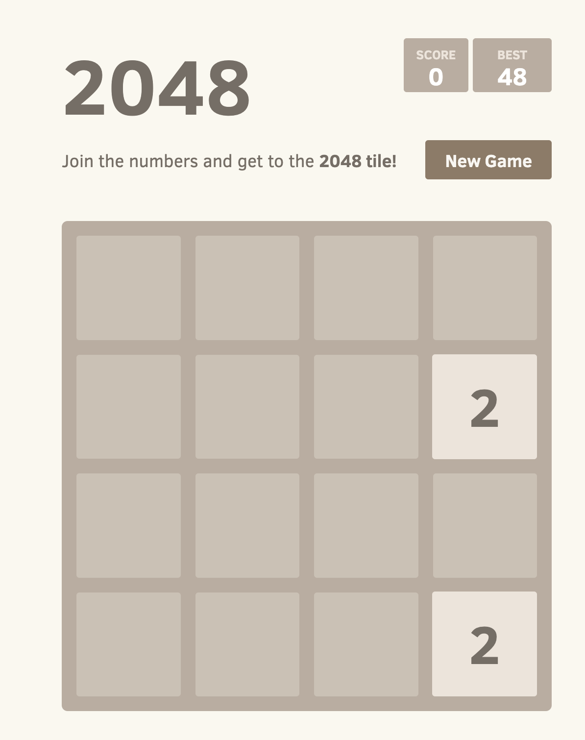 Mainkan game 2048