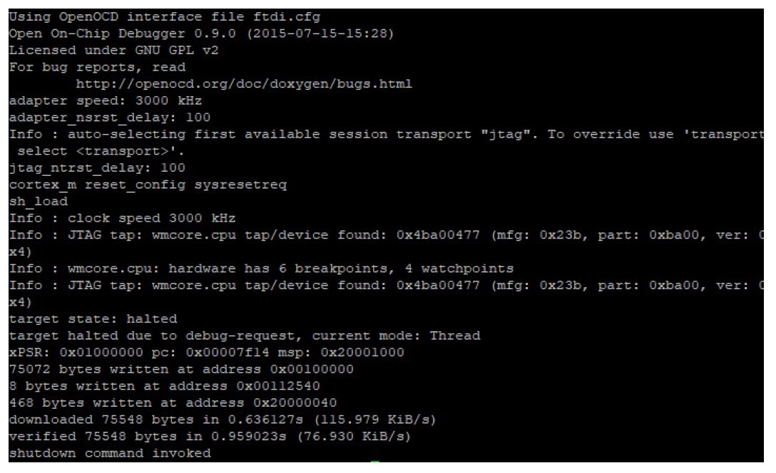 Memuat gambar firmware ke dalam SRAM