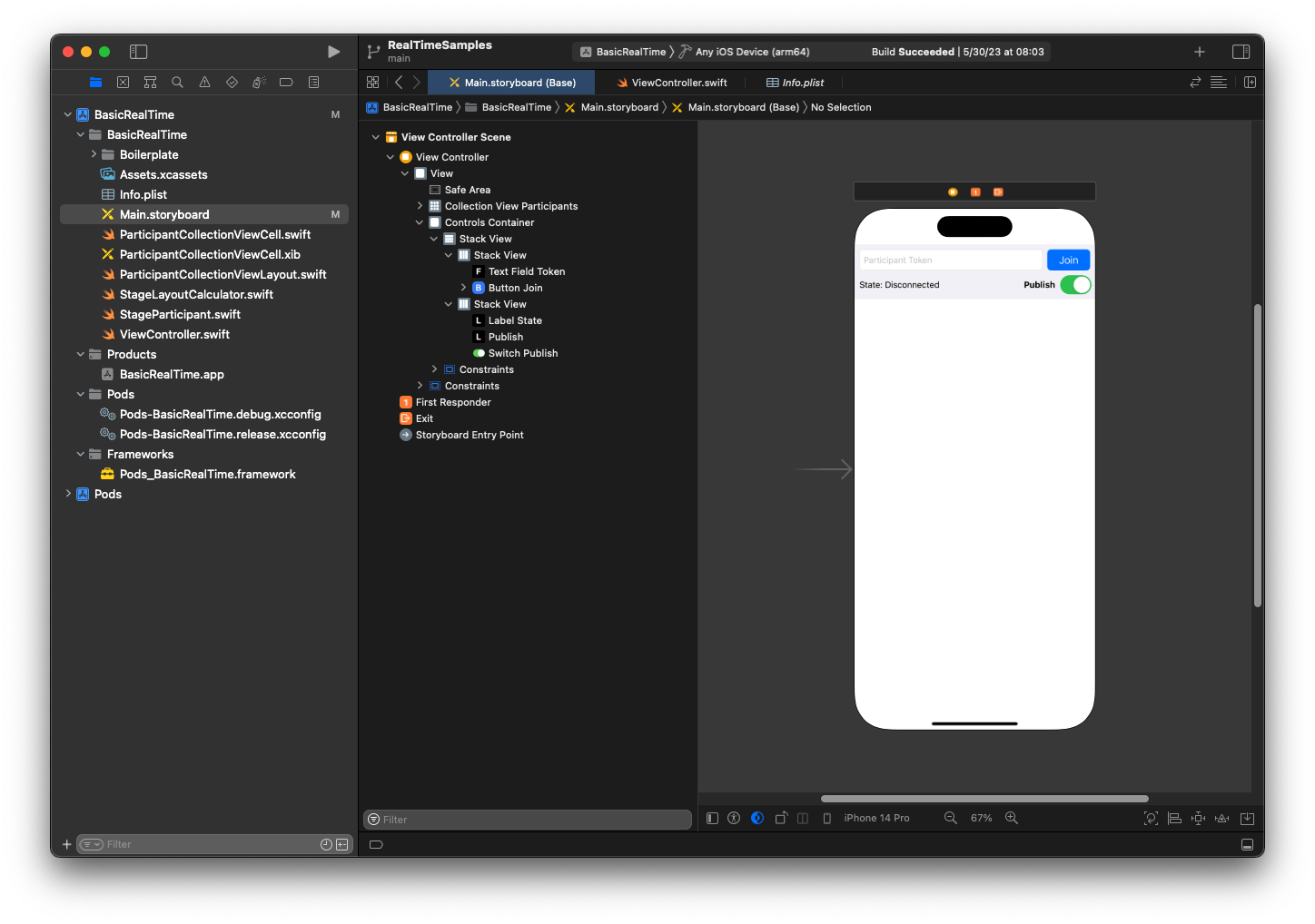 Gunakan Main.storyboard untuk membuat tampilan iOS.