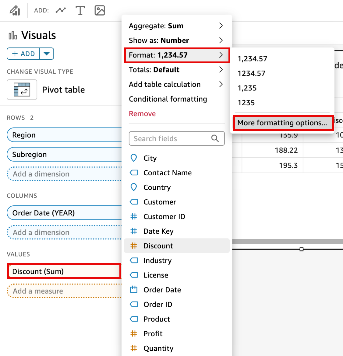 Akses panel Format data dari sumur lapangan.