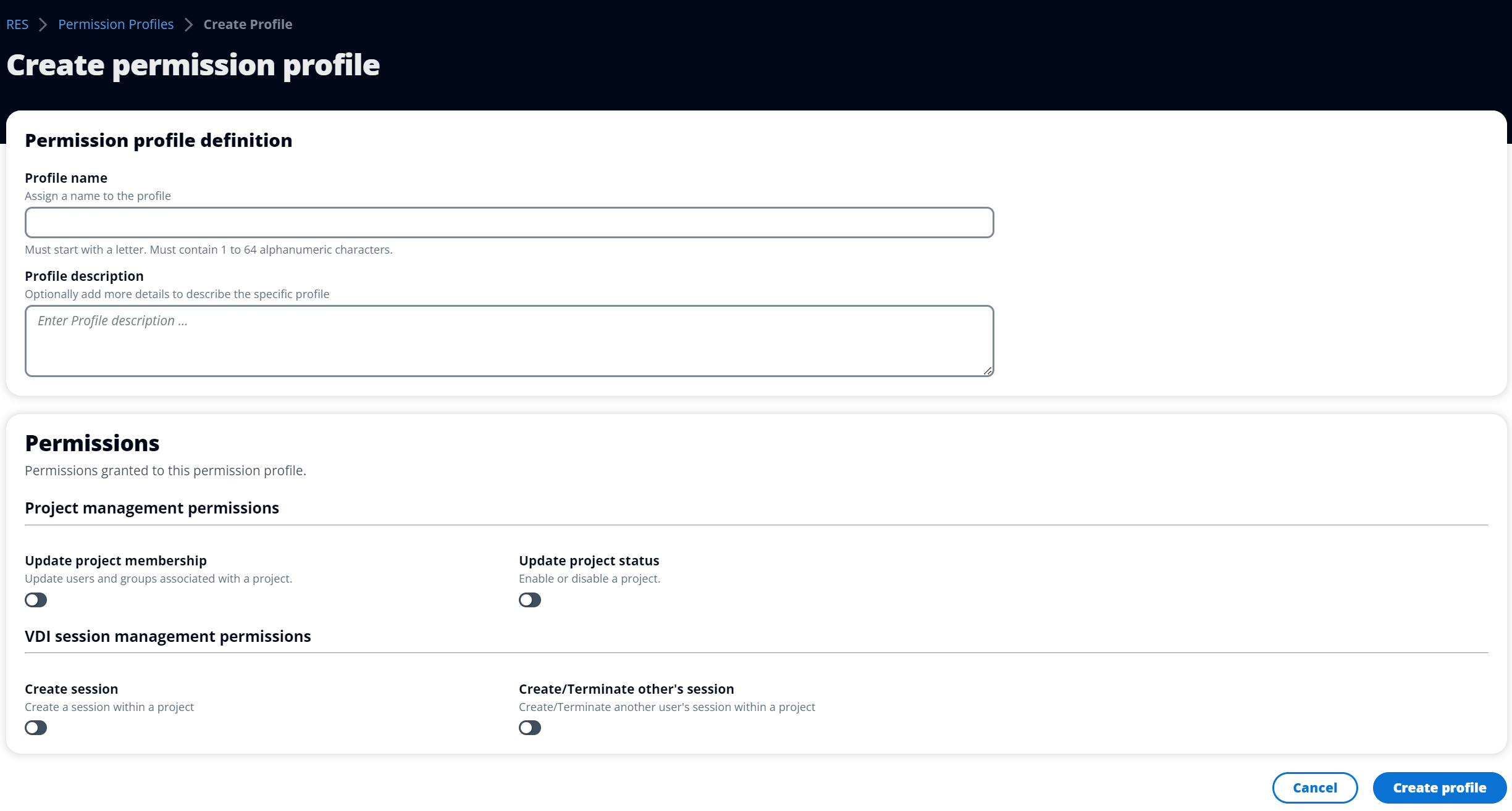 administrator dapat membuat profil izin