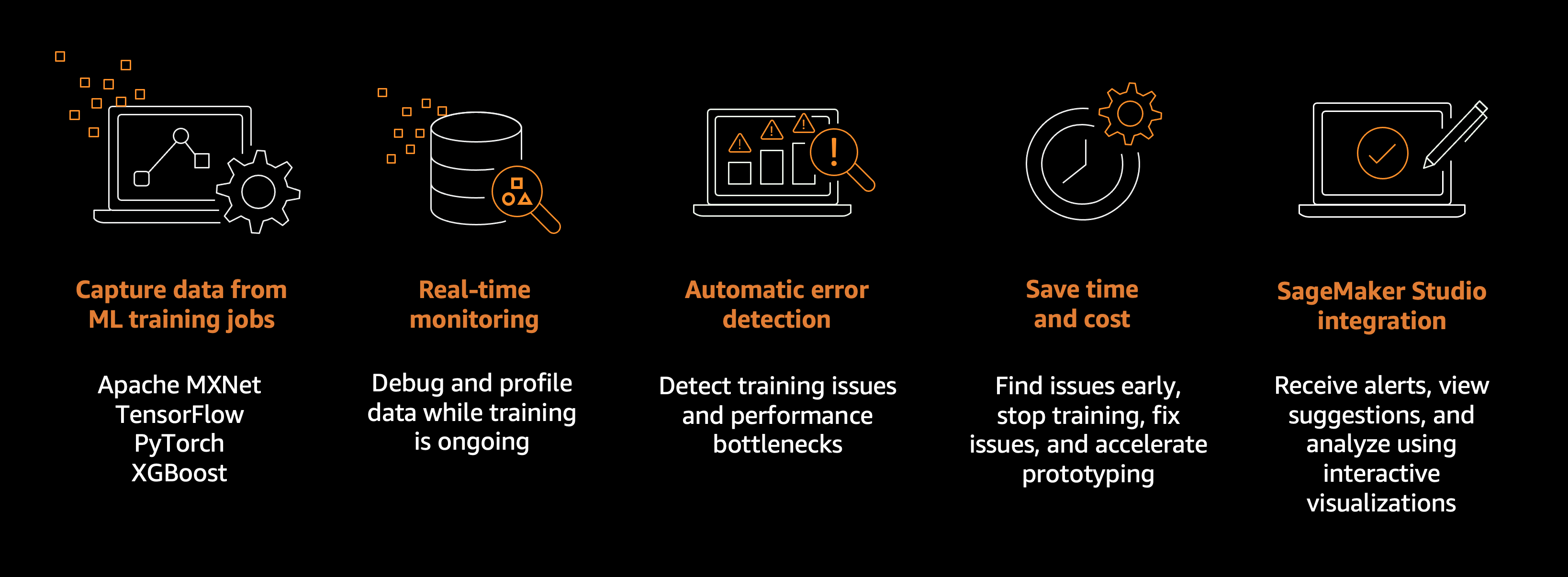 Ikhtisar tentang cara kerja Amazon SageMaker Debugger.