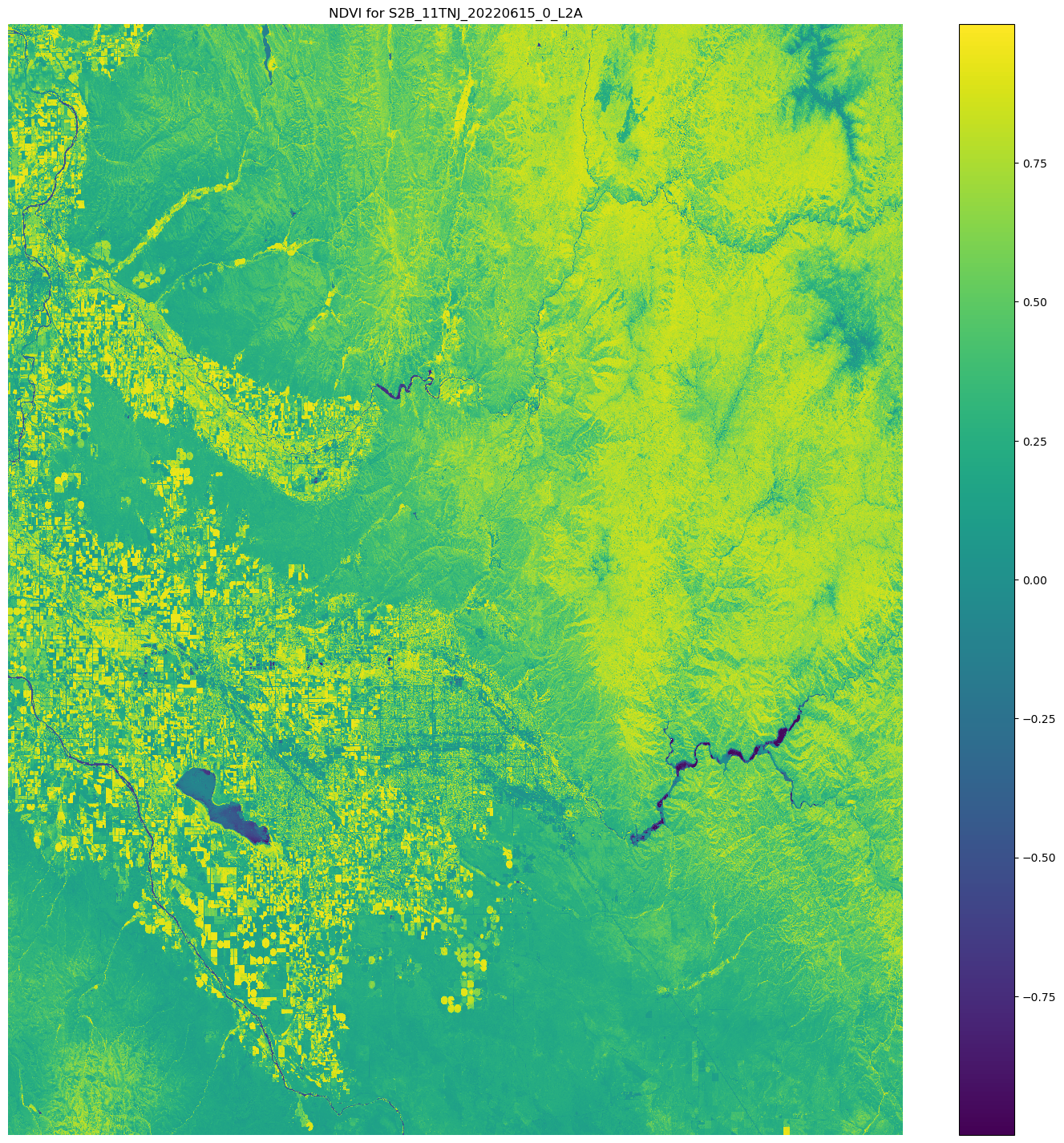 Citra satelit Iowa utara dengan NDVI dilapisi di atasnya