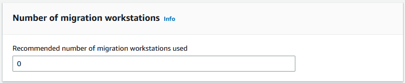 Jumlah workstation migrasi yang menunjukkan entri default 0.