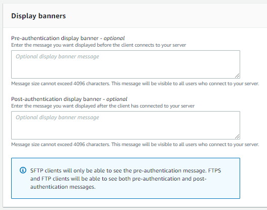 Bagian Display banner console.