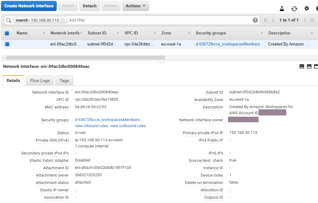 Screenshot yang menampilkan WorkSpaces klien dengan MFA diaktifkan