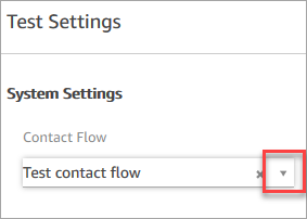 The system settings section, the flow dropdown menu, your flow.