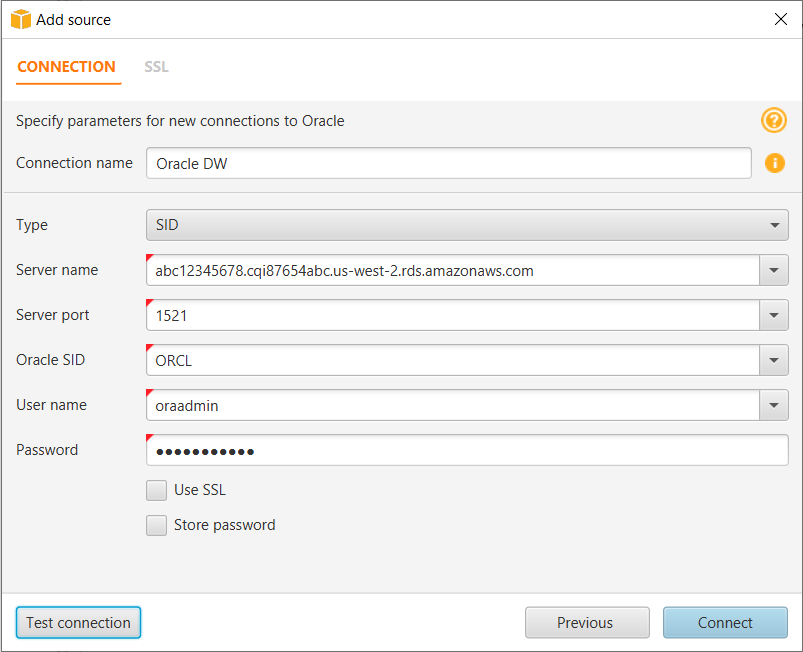 Connecting to an Amazon RDS for Oracle DB instance