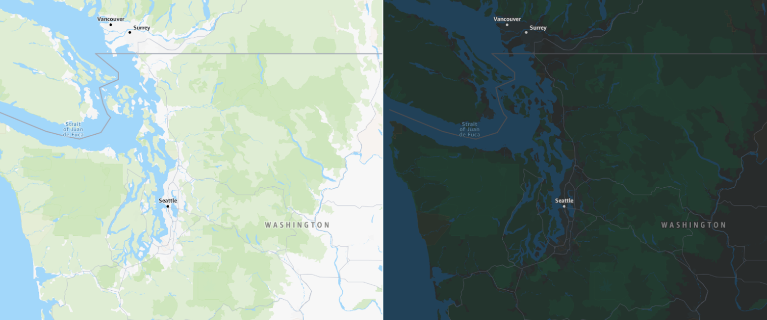 Map of Washington state and Vancouver area showing coastal regions and major cities.