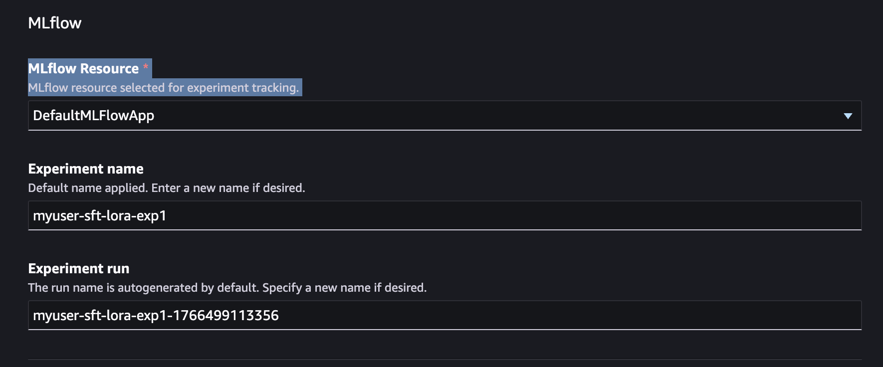 the ML Flow App.