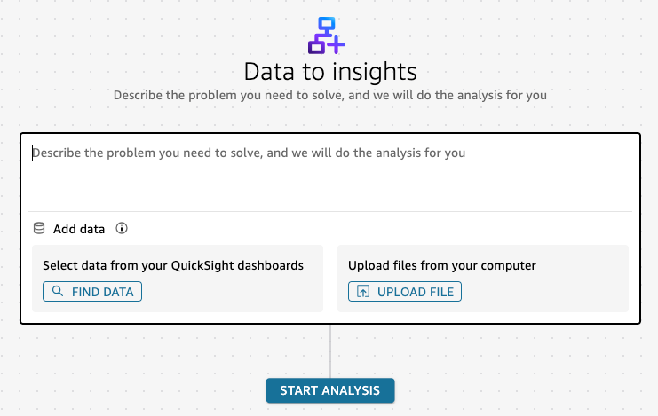 A new scenario in Amazon QuickSight.