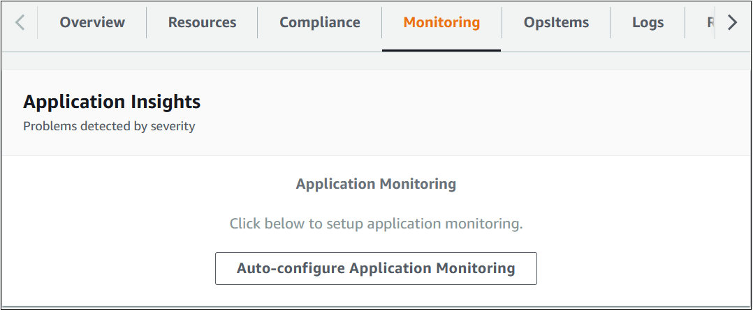 Screenshot of Application Monitoring