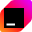 Colorful cube shape with three visible faces in magenta, orange, and yellow.