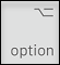 Keyboard key labeled "option" representing a modifier key on Apple keyboards.