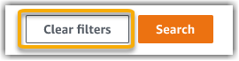 Il pulsante Cancella filtri che puoi utilizzare per ricominciare da capo con una nuova query di ricerca.
