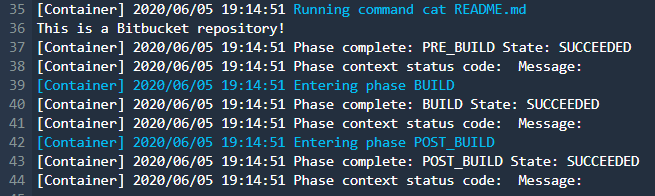 Schermata della console che mostra l'esempio di output compilato con successo.