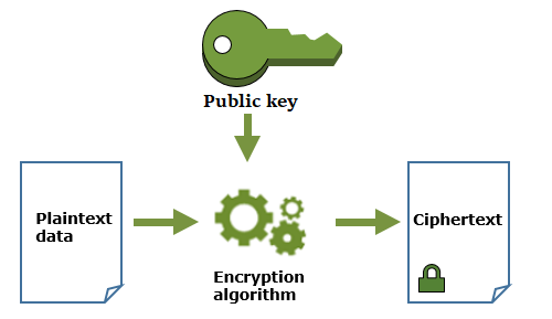 Crittografa i dati degli utenti con la chiave pubblica di una coppia di chiavi di dati esterna a AWS KMS