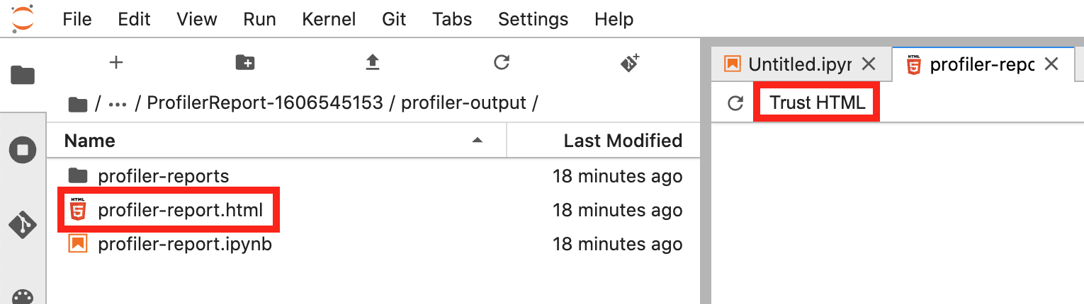 Esempio di output di regole