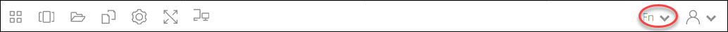 Toolbar icons including grid, document, folder, and settings symbols with Fn highlighted.