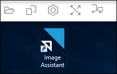 Row of icons representing different functions in Image Assistant interface.