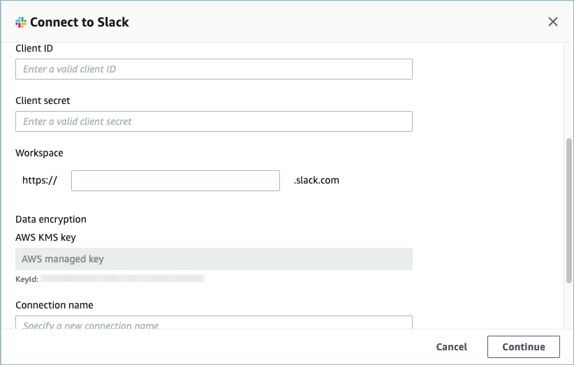 [Slack に接続] ページ。