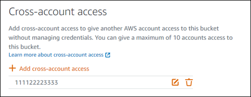 Lightsail コンソールでのバケットのクロスアカウントアクセス