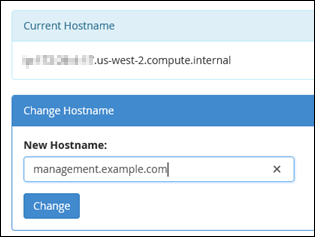 cPanel & WHM インスタンスのホスト名の変更