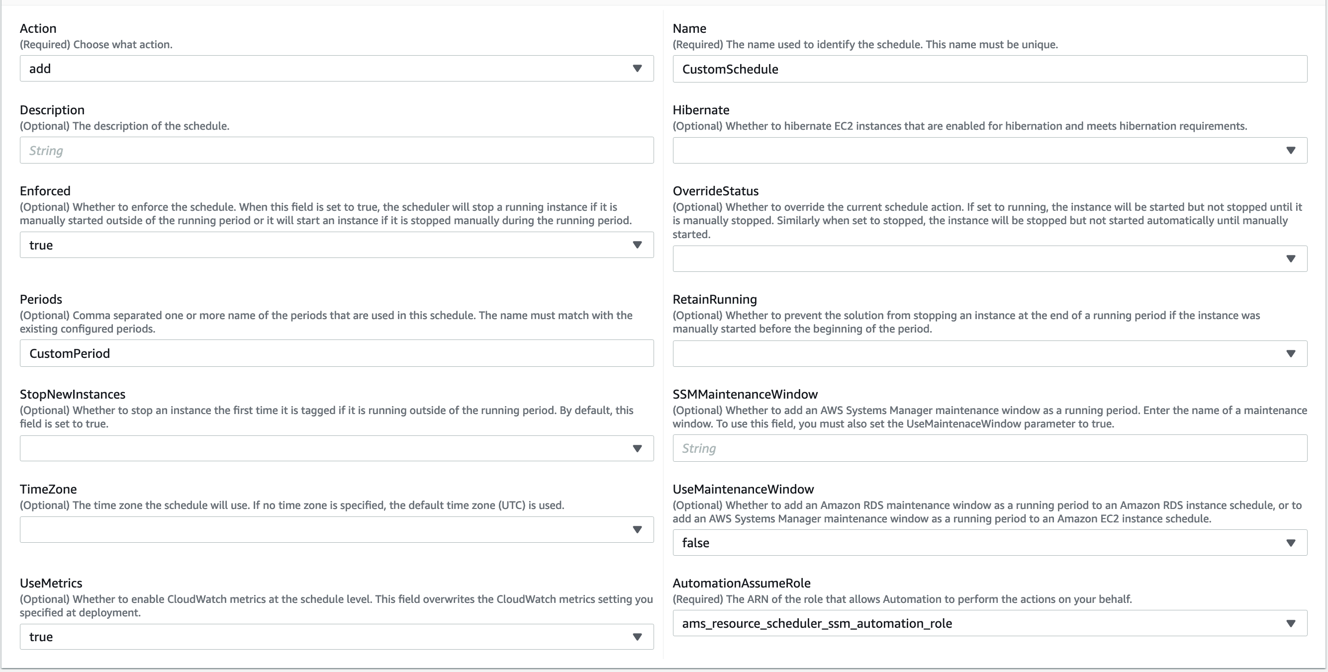Resource Scheduler のスケジュール設定を高速化します。