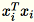 Equation in text-form: x_i^T x_i