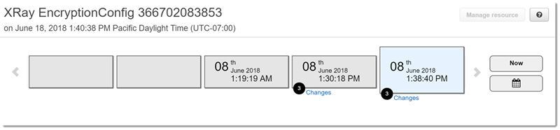 AWS Config タイムライン。