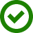 Green circular icon with a white checkmark symbol inside.