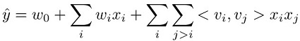 Factorization Machine 모델에 대한 방정식을 포함한 이미지