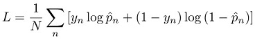 로그 손실에 대한 방정식이 포함된 이미지