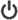 Power button icon with a circular shape and vertical line symbol.