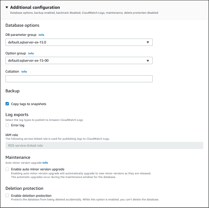 Configuração adicional