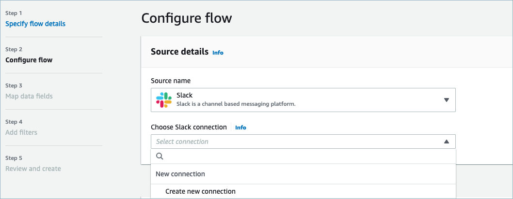 A página de configuração do fluxo.