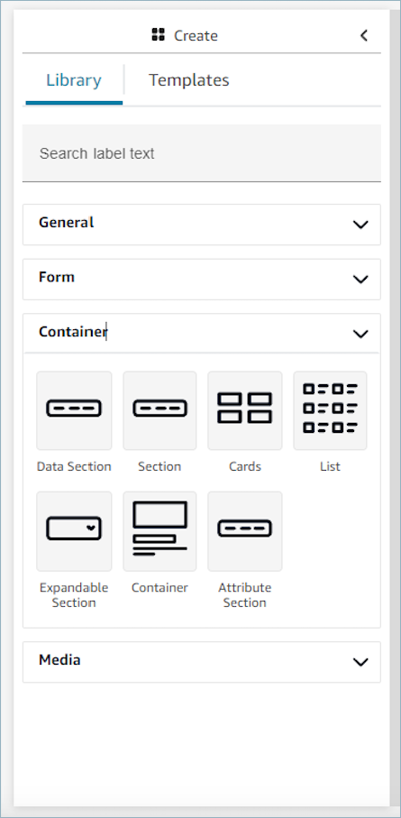 Imagem de exemplo da biblioteca de componentes da interface do usuário