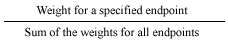 Como os pesos relativos funcionam para endpoints