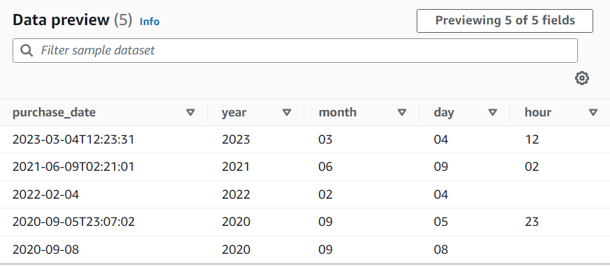 A captura de tela mostra a configuração de uma visualização prévia de dados para o extrator Regex.