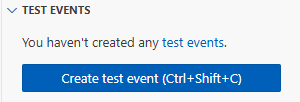 Criar um botão de evento de teste no editor de código do console do Lambda