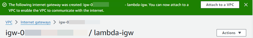 Anexar um gateway da internet à VPC